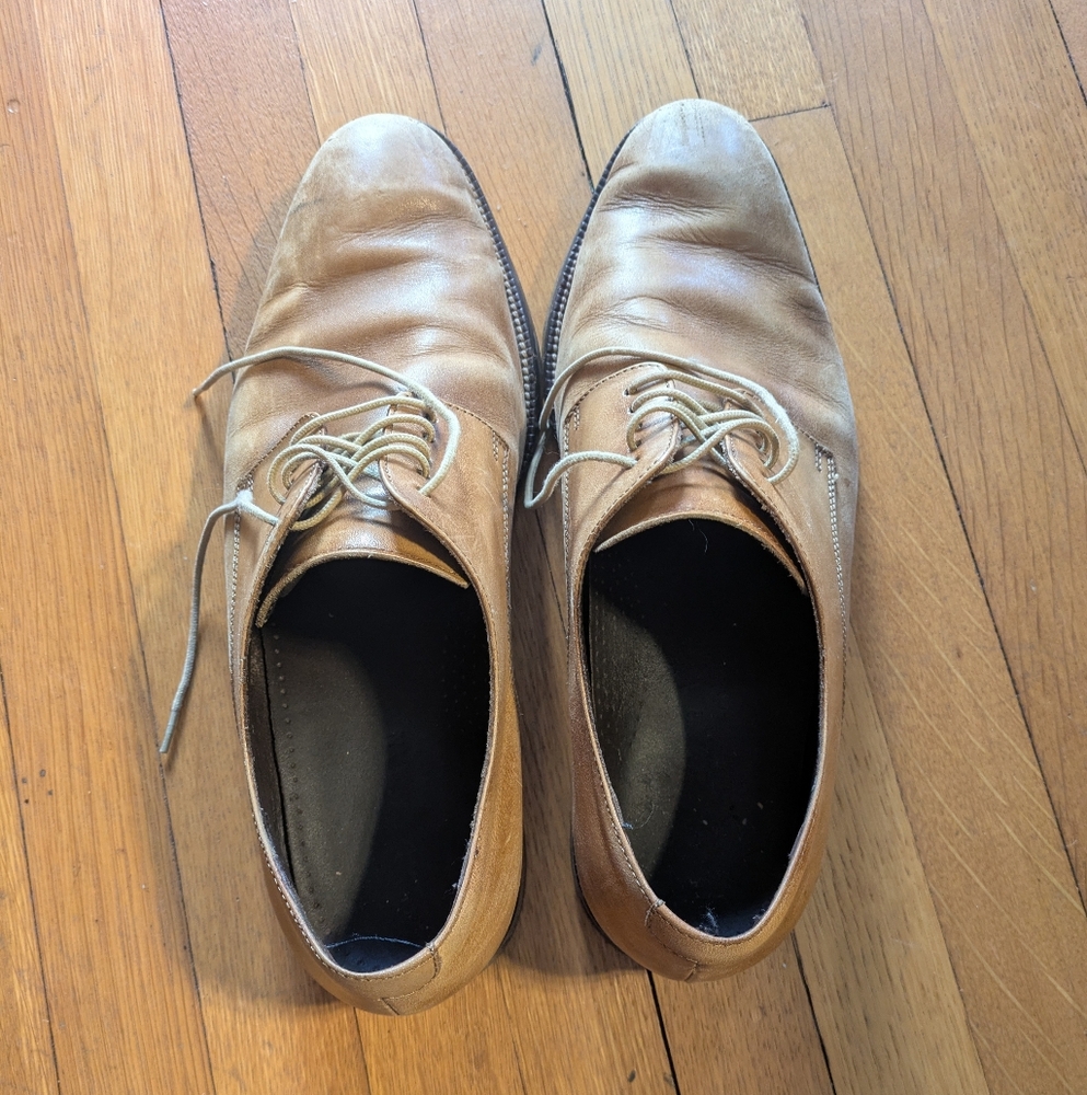 Tan Leather Men's Oxfords